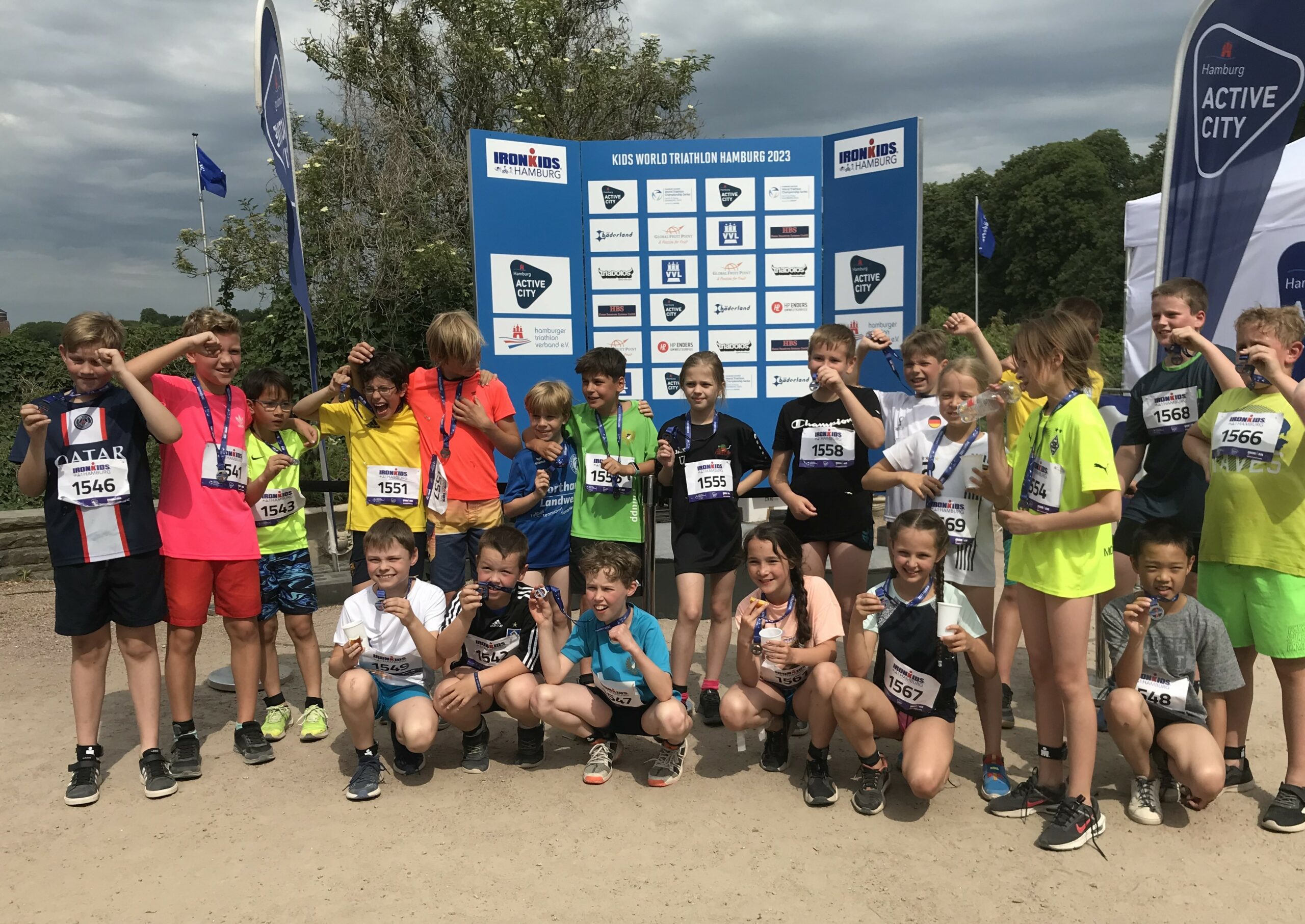 Der Schülertriathlon im Stadtpark am 15.6.